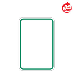 Green Border Blanks with White Reflective Sheeting