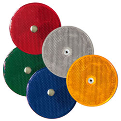 3.25 Round Button Delineators with Plastic Back