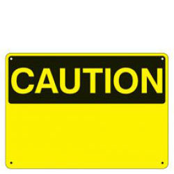 14" x 10" OSHA Caution Header with choice of Standard Legend