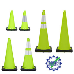 Lime Green Wide Body Traffic Cones