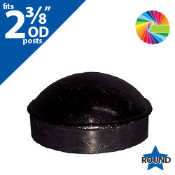 Semi Gloss Powder Painted Dome Cap for 2 3/8" OD Round Post