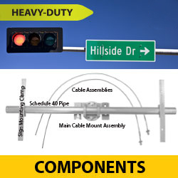 Heavy Duty "Mast o Brackets" Components for Overhead Mast Arms