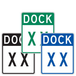 Dock Number Sign