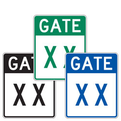 Gate Number Sign