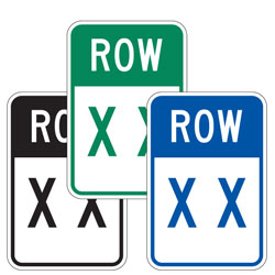 Row Number Parking Lot ID Sign