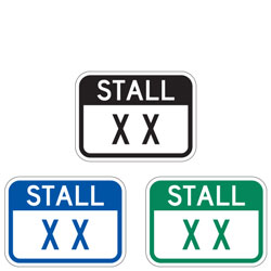 Stall Number Sign