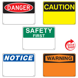 14 x 10 OSHA Sign Header ONLY, NO Legend