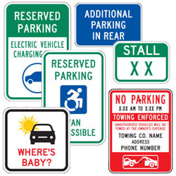 View Parking Lot Signs