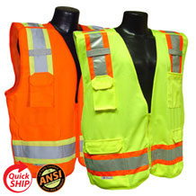 Class 2 Premium Hi Visibility 5 Point Breakaway Vests