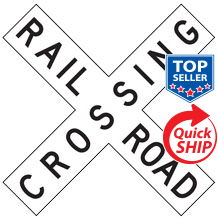 Railroad Crossing (Crossbuck Set) Highway Rail Grade Signs