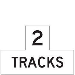 2 Tracks Highway Rail Grade Signs