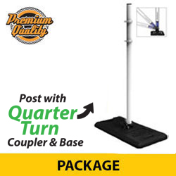Sta Rite Flexible Sign Posts with Coupler and Quarter Turn Portable One Base