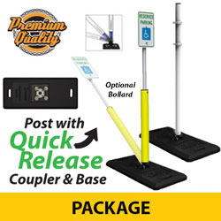 Sta Rite Flexible Sign Posts with Coupler and Quick Release Portable One Base