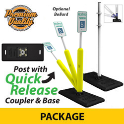 Sta Rite Flexible Sign Posts with Coupler and Quick Release Portable One Base