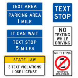 CUSTOM Dont Text While Driving Signs