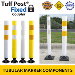 Premium Tuff Post (Open Top) Tubular Markers with Coupler for Fixed Base