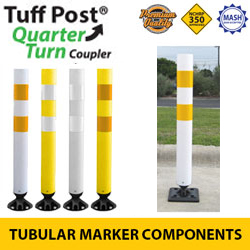 Premium Tuff Post (Open Top) Tubular Markers with Coupler for Quarter Turn Base
