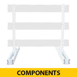 Type III: Plasticade Break Away Barricade Feet, Uprights and Hardware