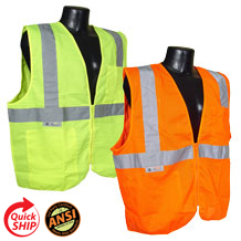 Class 2 Economy Zipper Safety Vests
