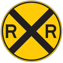 Highway Railroad Grade Crossing Advance Warning Signs for Temporary Traffic Control