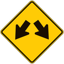 Double Arrow Warning Signs