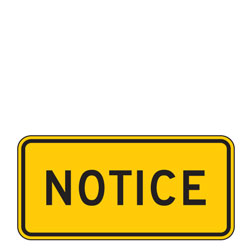 Notice Header Warning Plaques