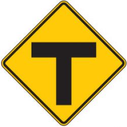 T Intersection Symbol Warning Signs for Bicycle Facilities