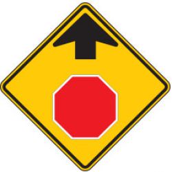 Stop Ahead (Symbol) Warning Signs for Bicycle Facilities