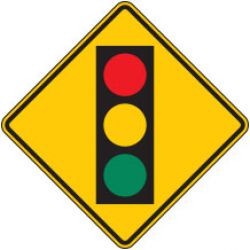 Traffic Signal Ahead (Symbol) Warning Signs for Bicycle Facilities
