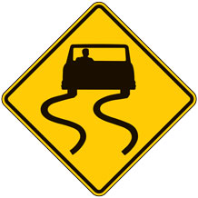 Slippery When Wet (Symbol) Warning Signs