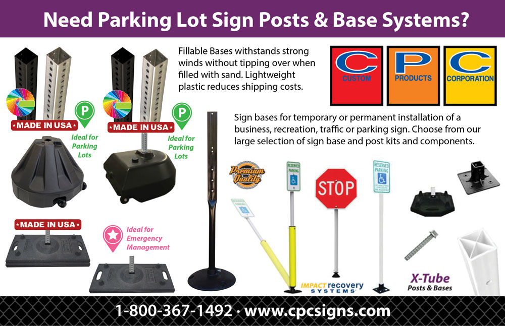 Need Parking Lot Sign Posts & Base Systems?